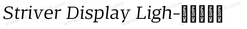 Striver Display Ligh字体转换